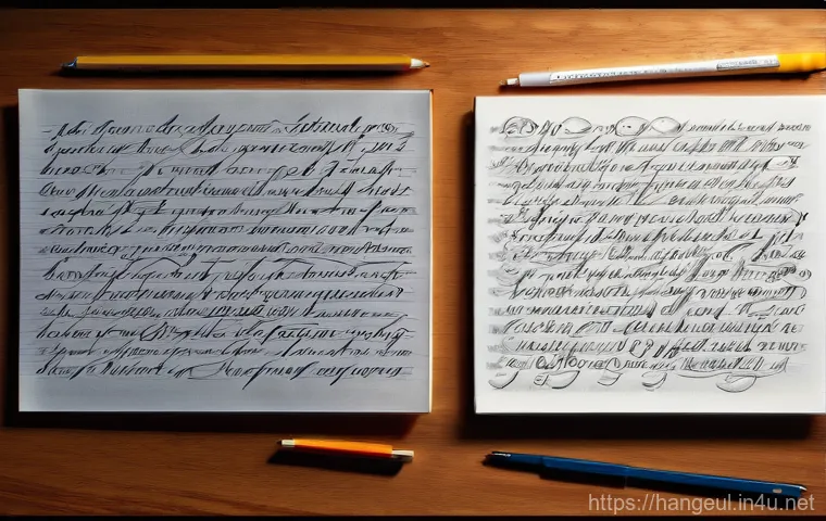 한글 쓰기 교정법 - Here are three detailed image prompts in English, based on the provided text: 한글 쓰기 교정법 - Here are three detailed image prompts in English, based on the provided text: