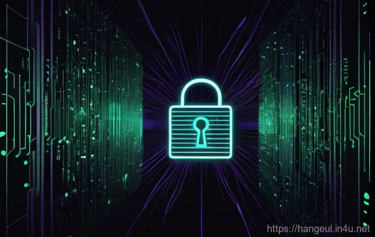 한글과 사이버 보안 - A highly stylized depiction of a glowing, vulnerable HWP document icon or a folder labeled "HWP" at ...